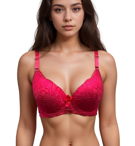 Image of Viola's Secret 6 Pack of Color Print T-Shirt Bras B Cup C Cup and D Cup