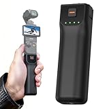 LKTOP Pocket 3 Battery Handle (6hr Battery Life) for DJI Osmo Pocket 3, Xtra Muse Accessories, 5000mAh Fast Charger, 22.5W Power Stick Grips, 1/4" Threaded (Charging Time: 30min Camera, 80min Self)