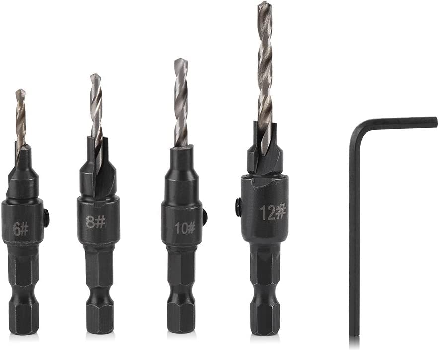 HOMDUM HSS Counter Drill 4 PC Centre Drill Bit Set (B0BTPZBP89) Amazon Price History, Amazon Price Tracker