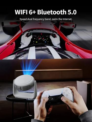 Image of X1 Android 13 Projector, Ultra Bright 7750 Lumens | 1080P, 4K Support, Rotatable Design | Auto & 4D Keystone with Netflix, Prime | WiFi 6 & BT | Screen Mirroring | 720P Native