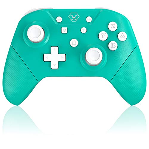 The perseids Mando Inalámbrico para Nintendo Switch, Wireless Gamepad con Doble Vibración/Turbo, Controlador Inalámbrico con Sensor NFC para jugar 10 Horas, Compatible con Nintendo Switch/ PC (Verde)