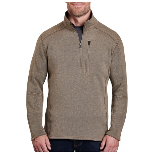 Kuhl Men's Interceptr 1/4 Zip Fleece Jacket in Oatmeal Size Medium | Polyester - Main Image