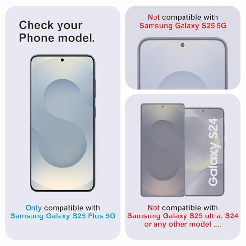 Image of HD Tempered Glass Screen Protector Compatible for Samsung Galaxy S25 Plus 5G with Edge to Edge coverage and Easy Installation kit