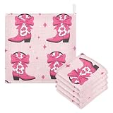 CUPADA Baby Washcloths Muslin Face Towels Cowgirl Boots...
