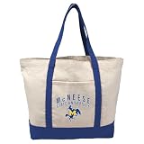 Campus Lab Mcneese State University Primary Logo Canvas Tote Bag With External Pocket, Reusable Shoulder Bag for Shopping, Beach, Royal