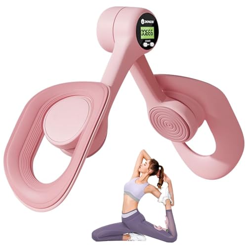 Thigh Master, Thigh Exerciser with Counter for Women Kegel Pelvic Floor Trainer Arm Exercise Equipment Leg Muscle Exercise Devices Strengthener Workout Exerciser for Home Use, 360° Rotation