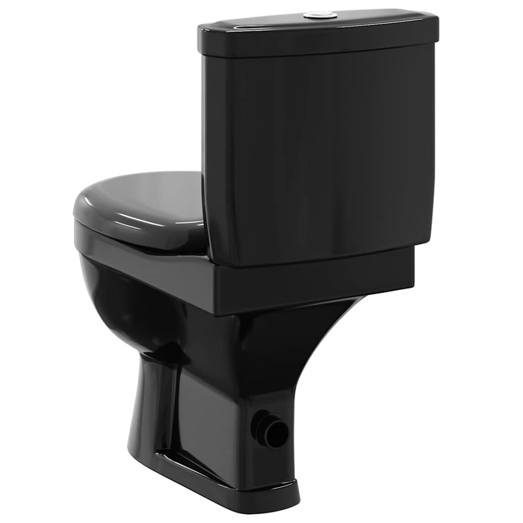WC avec chasse d'eau noire, WC en céramique avec chasse profonde, double chasse 3 ou 6 litres, avec abattant à fermeture douce, design moderne pour la salle de bain