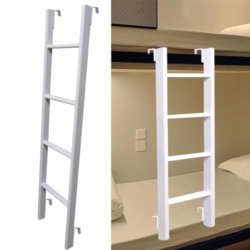 Escalera multifuncional para loft con ganchos de metal 2