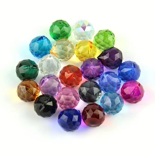 Boules Facettes Cristal Feng Shui Bleu : Le Cadeau Parfait pour Salon et Maison