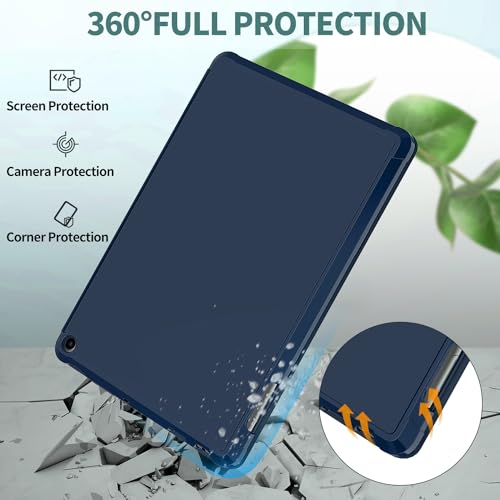Image of DJ&RPPQ Lightweight and Convenient Case for Galaxy Tab A9+ /A9 Plus 11 inch 2023 Protective Case with Auto Wake /Sleep-Navy Blue