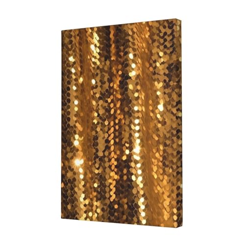 Peinture moderne à paillettes dorées OUSIKA une toile esthétique haut de gamme