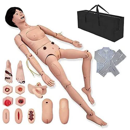 Geriatrische Trainingspuppe Mannequin für Fähigkeiten in der Patientenversorgung mit Austauschbare Genitalien und Dekubitus-Module für die pflegemedizinische Ausbildung Lehre medizinische Versorgung Cover