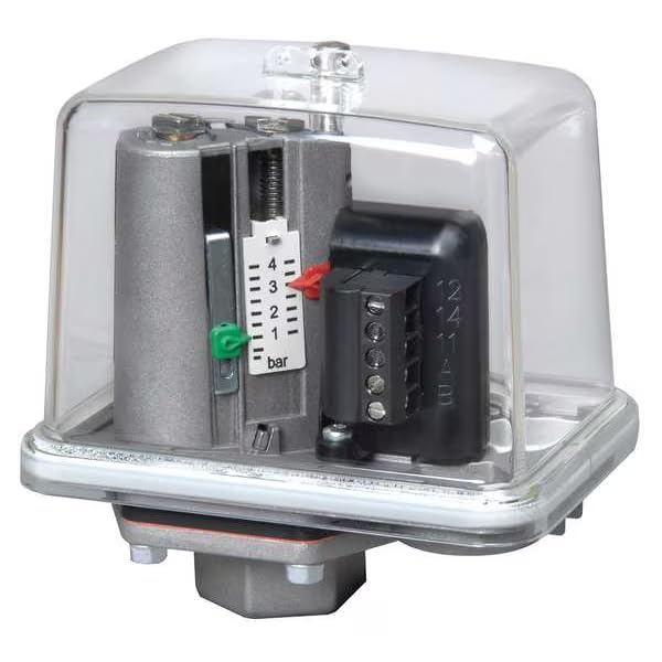 Pressure Switch, (1) Port, 1/4 in FNPT, SPDT, 5.8 to 232 psi, Standard Action, Mfr: MDR-F 16H-S E4-A