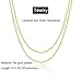 Tewiky Gold Necklace for Women, 14k Gold Plated Layered Lips Chain Necklaces Trendy Dainty Choker Necklaces Simple Layering Fashion Gold Jewelry
