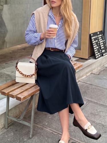 Image of Casly Lamiit A-Line Midi Skirts for Women Business Skirt