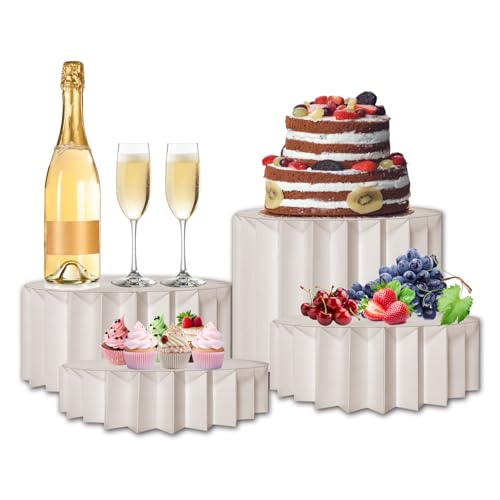 4 Pack Buffet Risers Foldable Food Risers for Buffet Table Display Stand