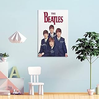 Affiche décorative signée The Beatles – Impression sur toile – Décoration murale moderne pour chambre à coucher – 60 x… - Les Beatles, Paul McCartney, John Lennon, RIngo Starr, George Harrison Affiche décorative signée The Beatles - Impression sur toile - Décoration murale moderne pour chambre à coucher - 60 x… – Image 4