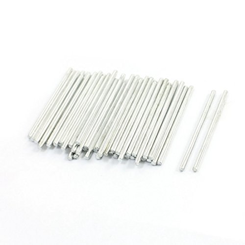 DealMux RC Toy Car Model Part Metal Round Rods Axles 40mm x 2mm 50Pcs