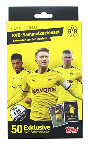 Topps 2020 X BVB Borussia Dortmund Team Box Set (50 Cards) - Includes Superstars Erling Haaland, Giovanni Reyna & Jadon Sancho