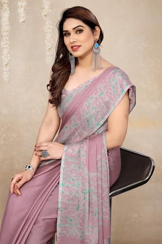 Image of MIRCHI FASHION Women Saree Abstract Print Chiffon | Breathable Lightweight Casual Sari for Regular Use and Office with Unstitched Blouse (Available in 25 Colors)