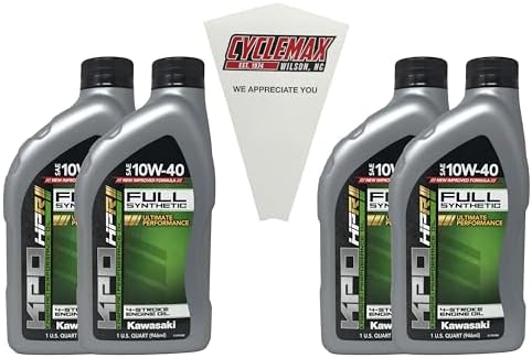 Cyclemax Four Pack compatible with Kawasaki KPO Full Synthetic 10...