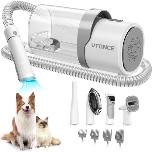 VTONCE Dog Clipper and Vacuum Grooming Kit, 5-in-1 Pet Grooming Vacuum with 2.5L Large Capacity Dust...