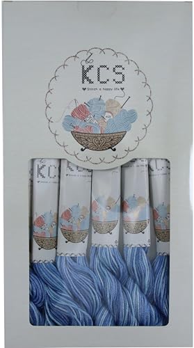 Image of KCS Big skeins of 25 Meters Size 25 Color Variegated Cross Stitch Stranded Threads,6 skeins,4230