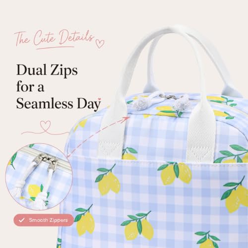 Image of LOVELYWIND Lunch Box for Women Cute Lunch Bags for Women Lunch Tote Bags Reusable Insulated Lunch Box Large Capacity Reusable Insulated Cooler for Work or Travel Gifts or Beach