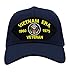 PATCHTOWN US Military - Vietnam Era Veteran Hat/Ballcap Adjustable One Size Fits Most (Navy Blue, Add American Flag)