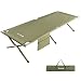 KingCamp Camping Cot Oversized Heavy Duty Folding Bed Anodized Steel Frame with Washable Mildew Resistant Polyester Fabric, Support 300 lbs Carry Bag Included, 81 x 30 x 18 inches