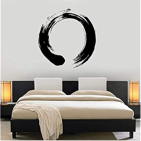 BooDecal Zen Circle Decal Vinyl Sticker Buddhism Enso Meditation Yoga Wall Art Nursery Room Decor Mural Interior Design Graphics Cover