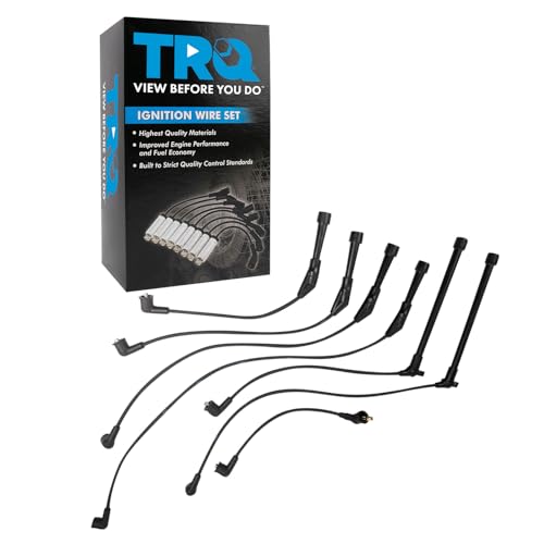 TRQ Spark Plug Wire Set Compatible with 1990-1994 Nissan D21 1990-1995 Pathfinder 1995 Pickup