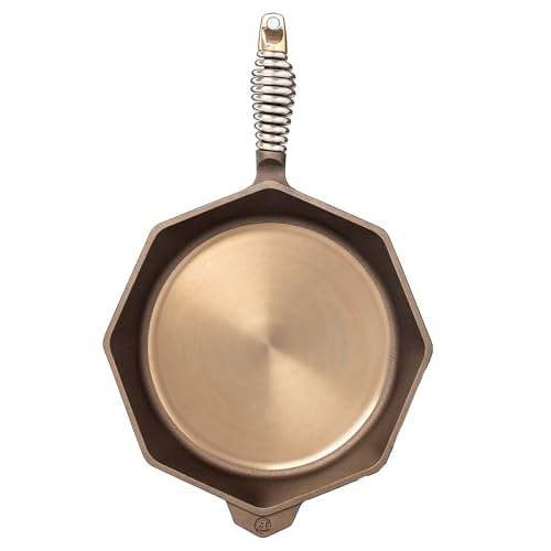 FINEX 12' Cast Iron Skillet, Modern Heirloom, Handcrafted in The USA, Pre-Seasoned with Organic Flaxseed Oil