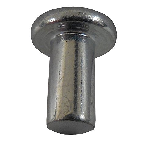 6 LB TINNERS Rivet, Steel (.200 Body Dia. X .390 Length) Flat Head, ZINC Plated (Pack of 1 Pound - Approximately 160 Pieces)