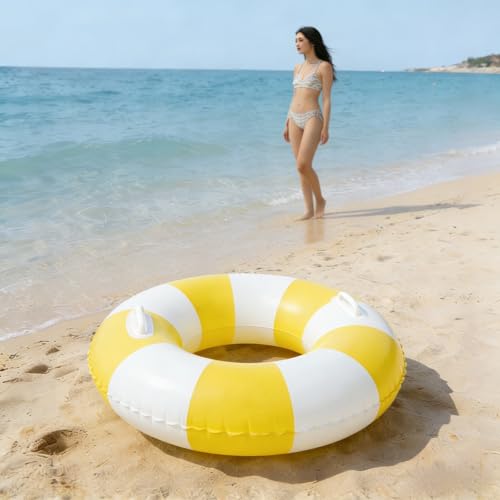 Image of 2 PCS Inflatable Pool Floats for Swimming Pool Party Lake Beach Adults - Floaties Pool Tubes Swim Rings Tubes Floaties for Beach Pool Party Decorations