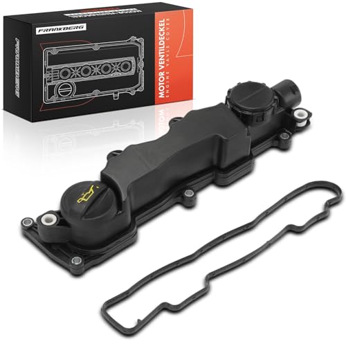 Frankberg Tapa de Válvula Cubierta de Motor 1.6L Diesel Compatible con Fiesta V Vi Focus II Fusion C3 C4 C5 Picasso Berlingo 206 207 307 308 M.i.n.i S40 2004-2020 Sustituir# 0248L1