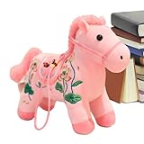 Plüschpferd Maskottchen – 20x5x20cm Dekorationsfigur Mondneujahr, weiche...