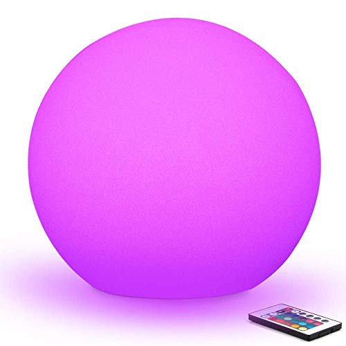 MEVZHH Lámpara de Piso,Lámpara de Bombilla Led Recargable Impermeable Interior/Exterior con Control Remoto, Ideal para la Piscina Familiar Patio Party Accent Ambiente Iluminación Decorativa, 16 Colo