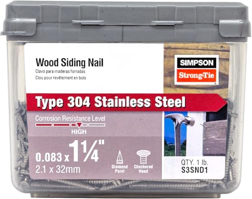 Simpson Strong-Tie S3SND1 Ring-Shank Wood Siding Nail,...