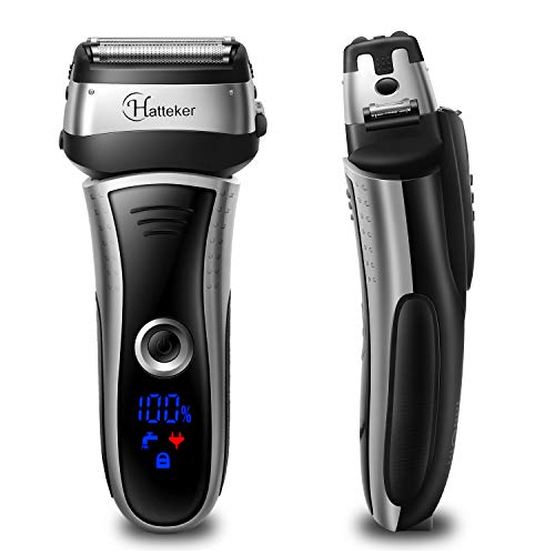 Hatteker Men's Electric Shaver Foil Shaver Wet Dry with Pop Up Trimmer Cordless - Thumbnail 6