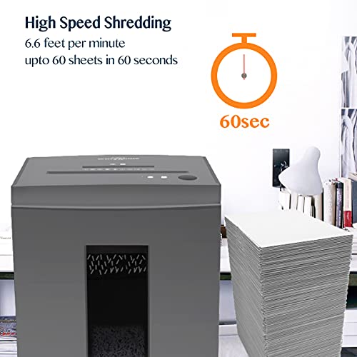 Wolverine 10-Sheet Super Micro Cut High Security Level P-5 Heavy Duty Paper/Cd/Card Ultra Quiet Shredder For Home Office By 40 Mins Running Time And 6 Gallons Pullout Waste Bin Sd9612 (Grey Etl) #TOP7