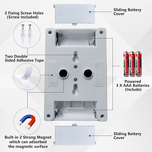 Vibelite Led Night Light Switch, 12 Total Batteries Included, 200 Lumen Wireless Cob Led Switch Light, Under Cabinet, Shelf, Closet, Garage, Kitchen, Stairwell And Emergency, Battery Operated, 4 Pack #TOP2