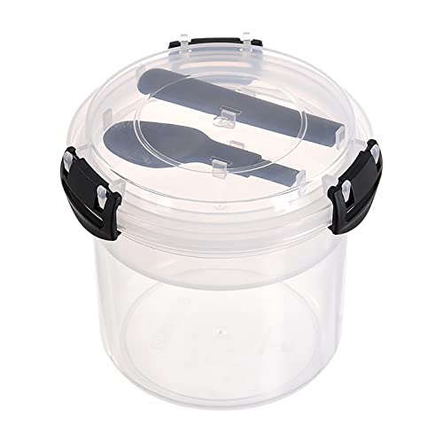 Botella Agua Tazas de parfait portátiles reutilizables con tapas Taza de yogur con relleno de cereal o recipiente de Desayuno a de fugas en las tazas 20OZ Para el control previo de (Clear, One Size)