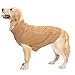 Mihachi Turtleneck Dog Sweater - Winter Coat Apparel Classic Cable Knit Clothes with Leash Hole for Cold Weather, Ideal Gift for Pet in New Year Khaki