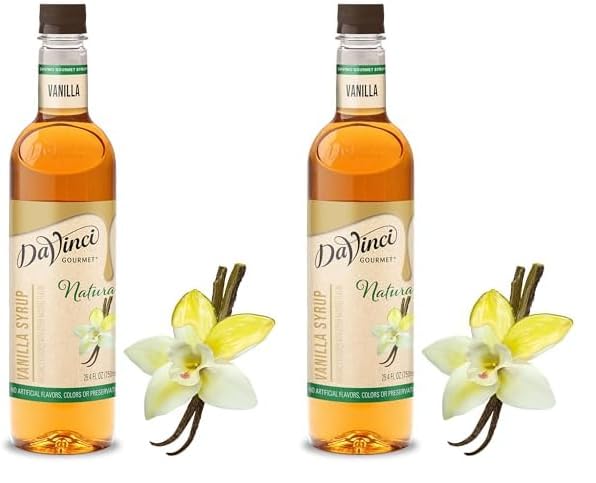 Image of DaVinci Gourmet Naturals Vanilla Syrup, 25.4 Ounce (Pack of 2)