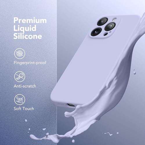 Image of Magnetic for iPhone 13 Pro Max Case, Compatible with MagSafe, [Full Camera Protection][Screen Protector] Silicone Shockproof Protective Phone Case for iPhone 13 Pro Max 6.7 inch, Lilac