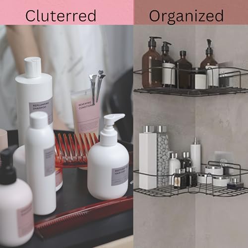 TUTIHOM - Multipurpose Self Adhesive Kitchen Bathroom Corner Shelf | Wall Mounted Shelf | Pack of 1 - Image 5