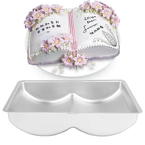 Moule à Gâteau En Forme De Livre, Moule à Gâteau En Aluminium 3D, Moule à Gâteau En Forme De Livre, Moules à Gâteau Profonds Pour la Cuisson, Moule à...