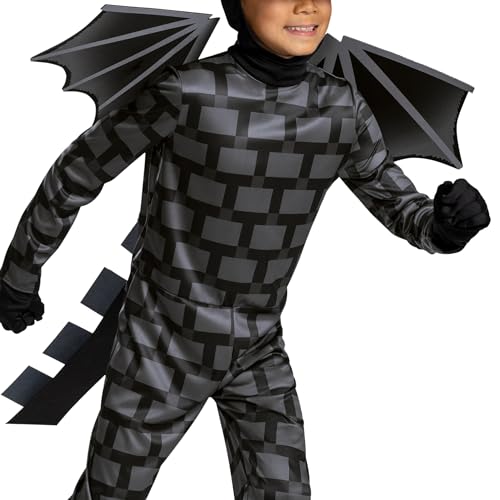 Disguise Boys Ender Dragon Costume, Official Deluxe Minecraft Costume for Kids With Headpiece and Armor4