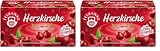 TEEKANNE Herzkirsche Früchtetee – Süß & Fruchtig – Kirschgeschmack – Heiß oder Kalt Genießbar (Packung mit 2)